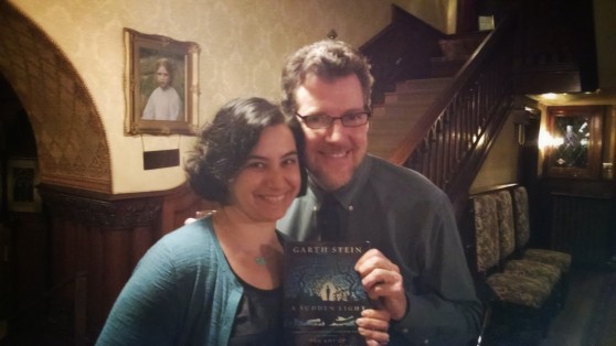 Laurie Frankel and Kevin O'Brien pose with "A Sudden Light"