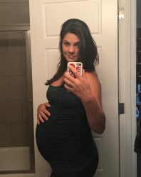 Andrea Dunlop and her baby bump