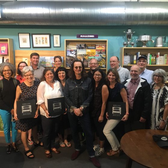 ABA board and staff with Geddy Lee