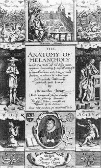 Frontispiece from Robert Burton's "The Anatomy of Melancholy" (1638)