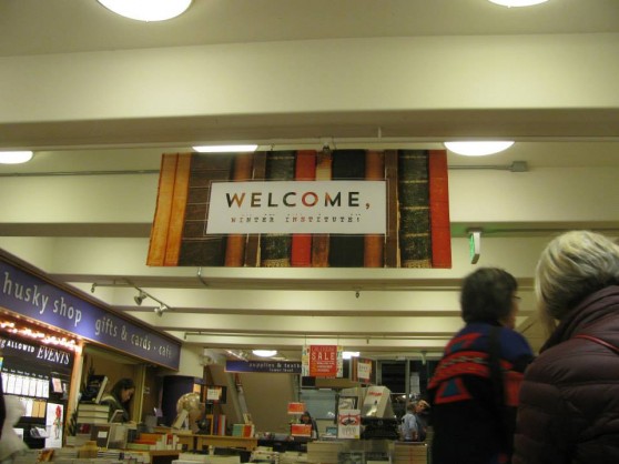 University Bookstore Wi9 welcome sign