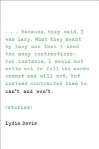 Can't and Won't by Lydia Davis
