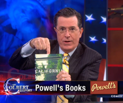 Stephen Colbert plugs Powell's Books