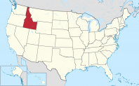 US map showing Idaho