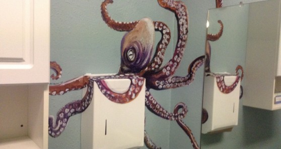 Homer Bookstore bathroom octopus