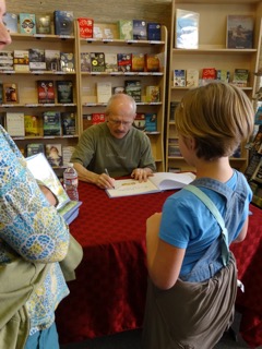 Boise author Stan Steiner signed his picture book "P is for Potato"