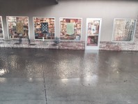 Standing water outside the store