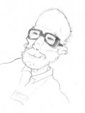 Ivan Doig, as drawn by Brad Craft
