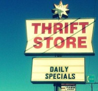 Thrift store sign