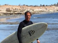 Jonathan White surfing