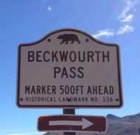 Beckwourth Pass historical marker