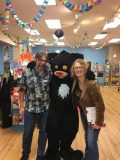 Bruce and Laura Delaney with Bad Kitty at Rediscovered Books