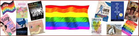 Queen Anne Book Company's Pride Month banner