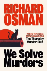 We Solve Murders book cover shows an illustration of a cat on the barrel of a gun.